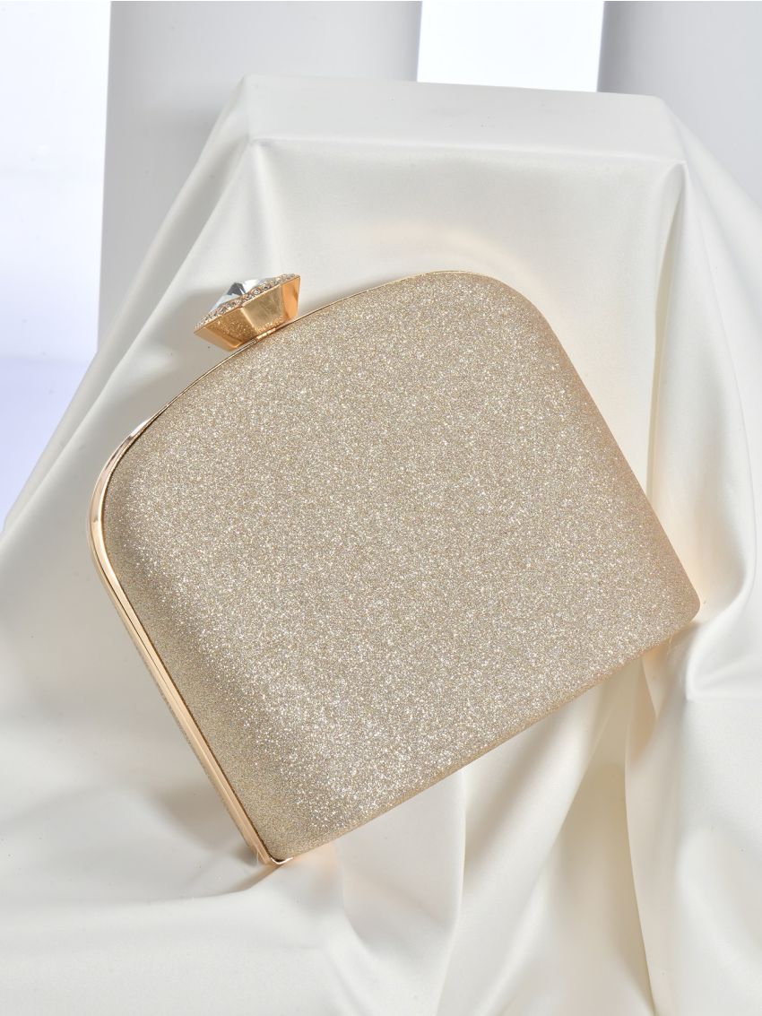 Glitter Rhinestone Decor Box Bag Glamorous Mini