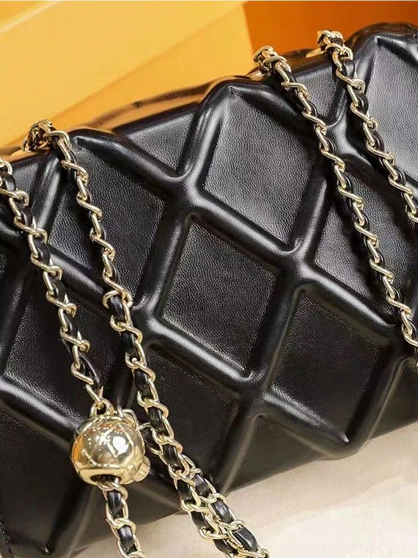 Geometric Pattern Square Bag Mini Flap