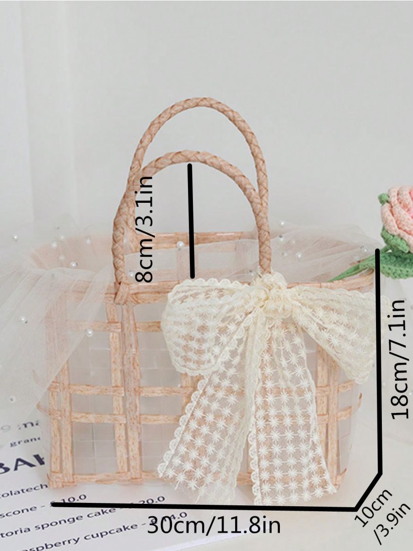 Medium Tote Bag Twilly Scarf Decor