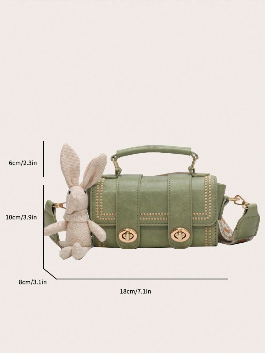 Mini Satchel Bag Twist Lock Top Handle