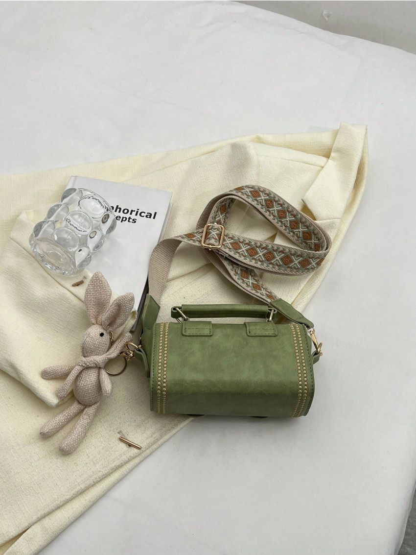 Mini Satchel Bag Twist Lock Top Handle