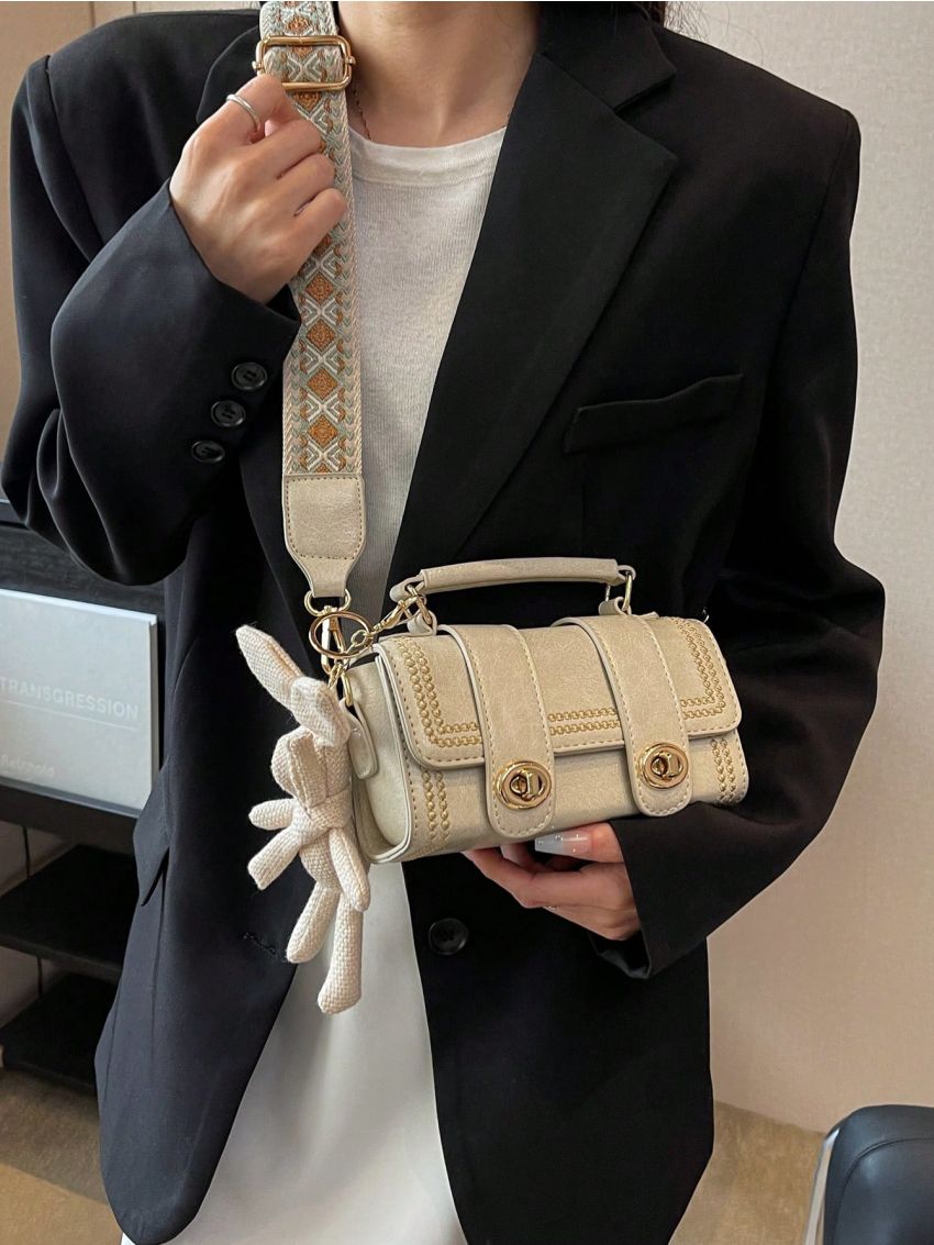 Mini Satchel Bag Twist Lock Top Handle