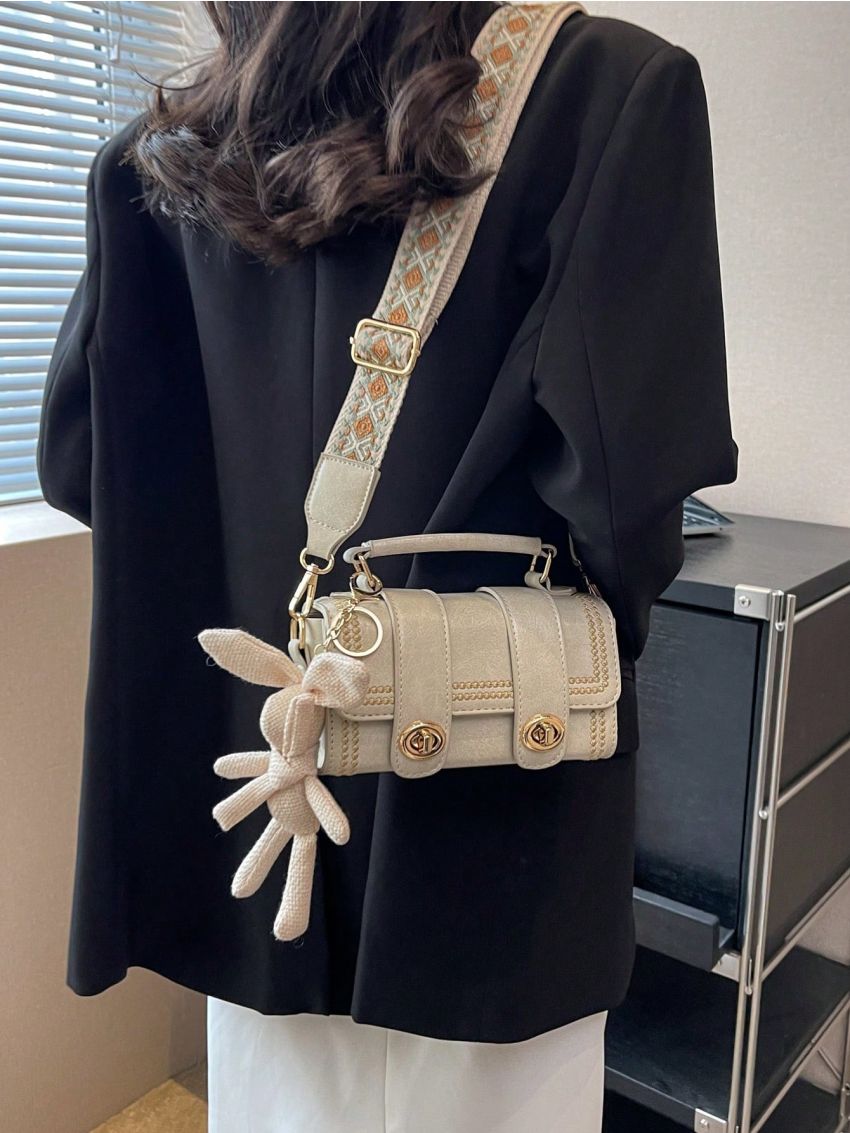 Mini Satchel Bag Twist Lock Top Handle