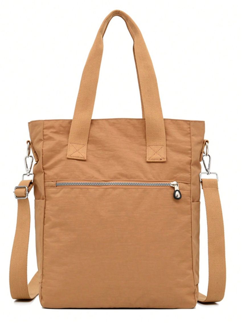 Small Shoulder Tote Bag Pocket Front Double Handle For Daily