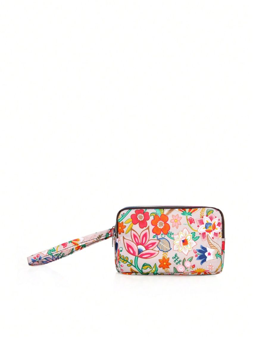 Mini Floral Pattern Phone Wallet For Daily