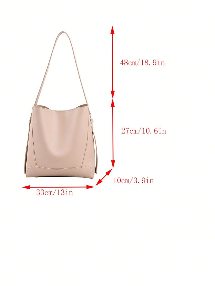 Medium Bucket Bag Stitch Detail Top Handle For Work