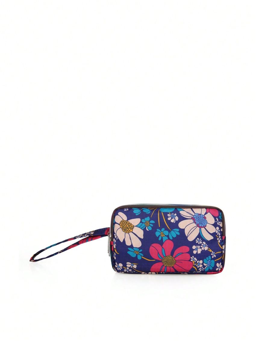 Mini Floral Pattern Phone Wallet For Daily