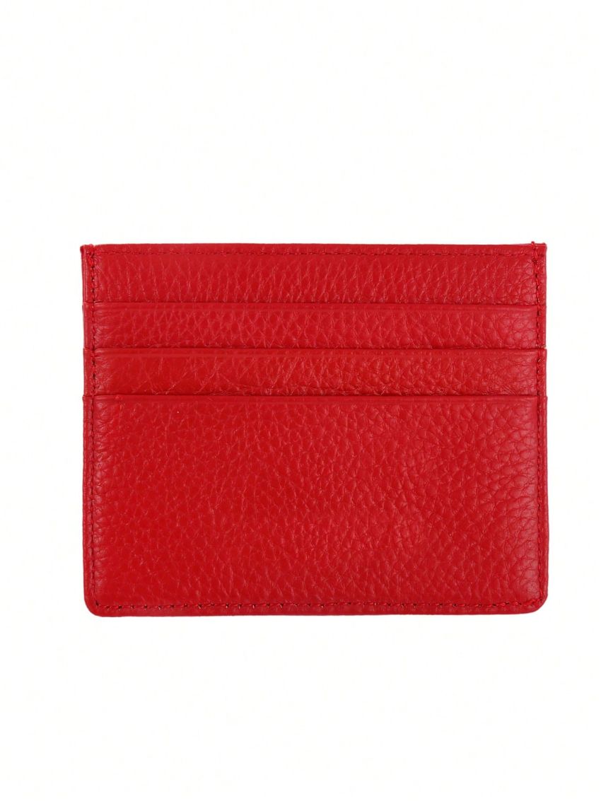 Genuine Leather Fashion Women Slim ID Credit Card Holder Pocket Purse