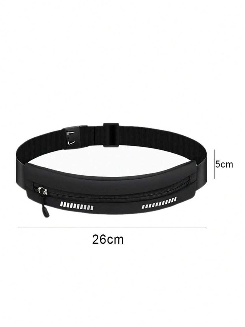 Solid Color Zipper Front Running Bag