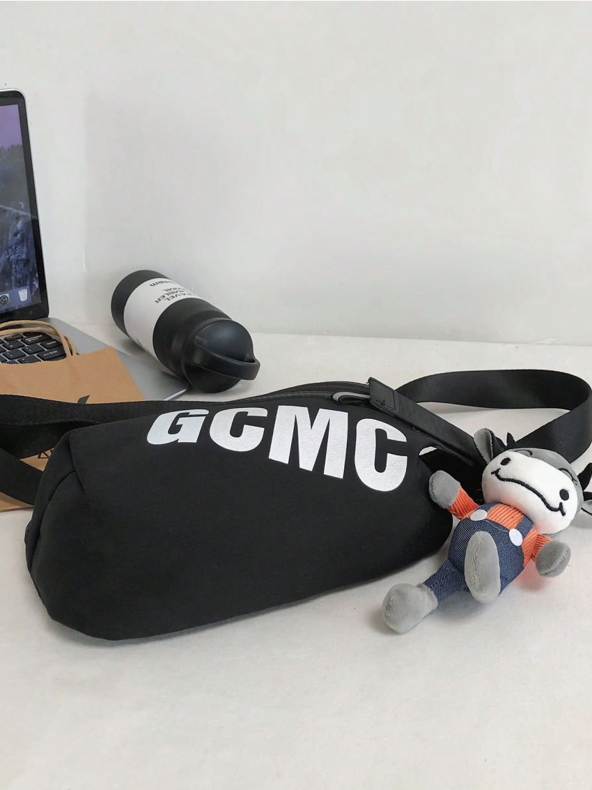 Mini Sling Bag With Random Bag Charm Casual Letter Graphic Waterproof