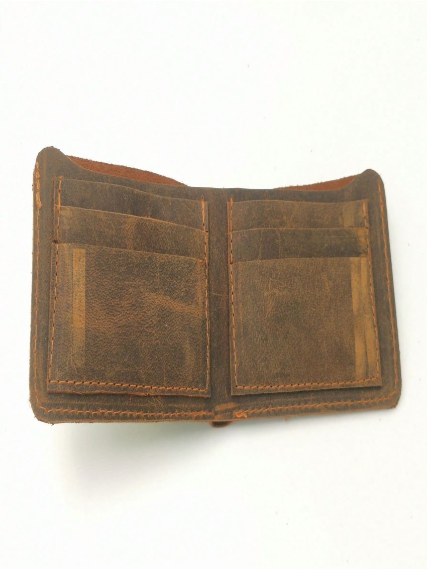 Genuine Leather Small Wallet Bifold