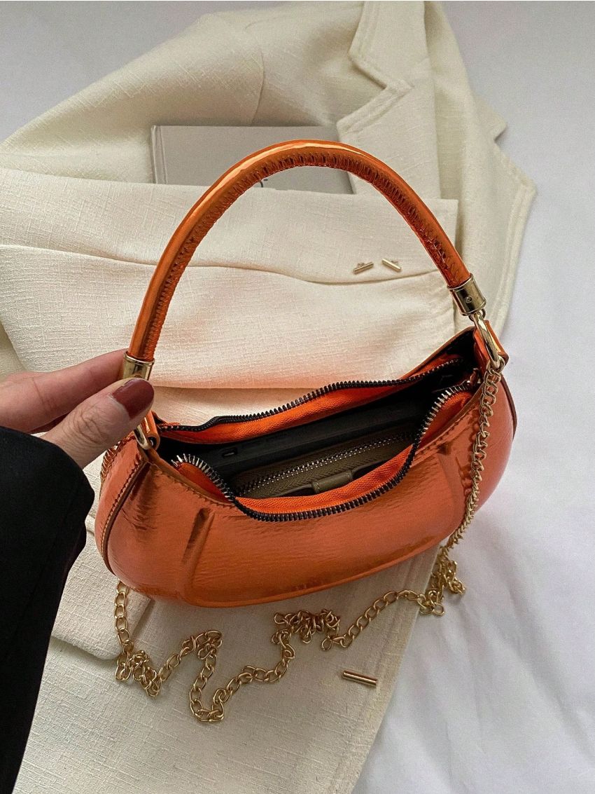 Minimalist Hobo Bag Small Funky Zipper