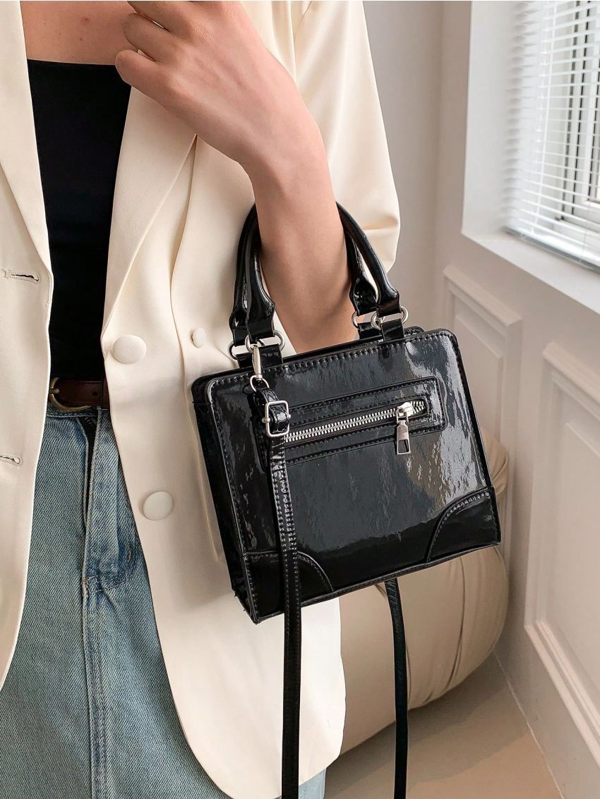 Minimalist Square Bag Mini Black