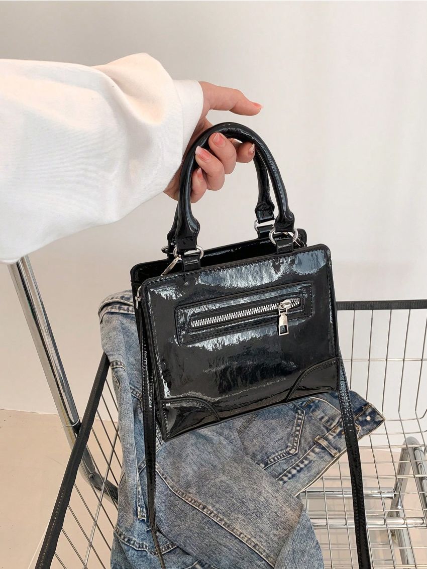 Minimalist Square Bag Mini Black