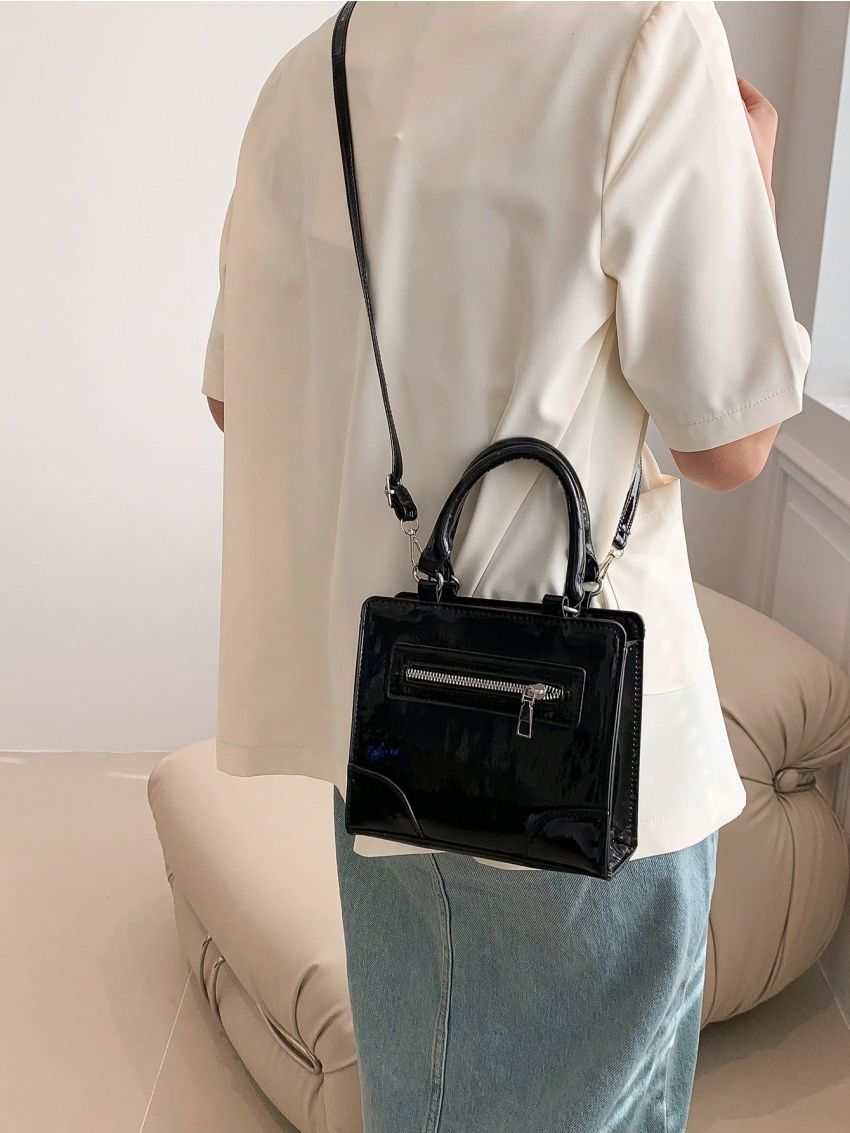 Minimalist Square Bag Mini Black