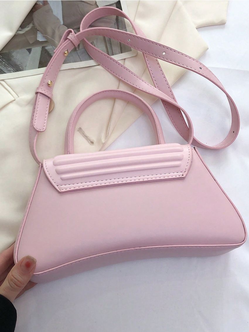 Letter Graphic Baguette Bag Small Flap