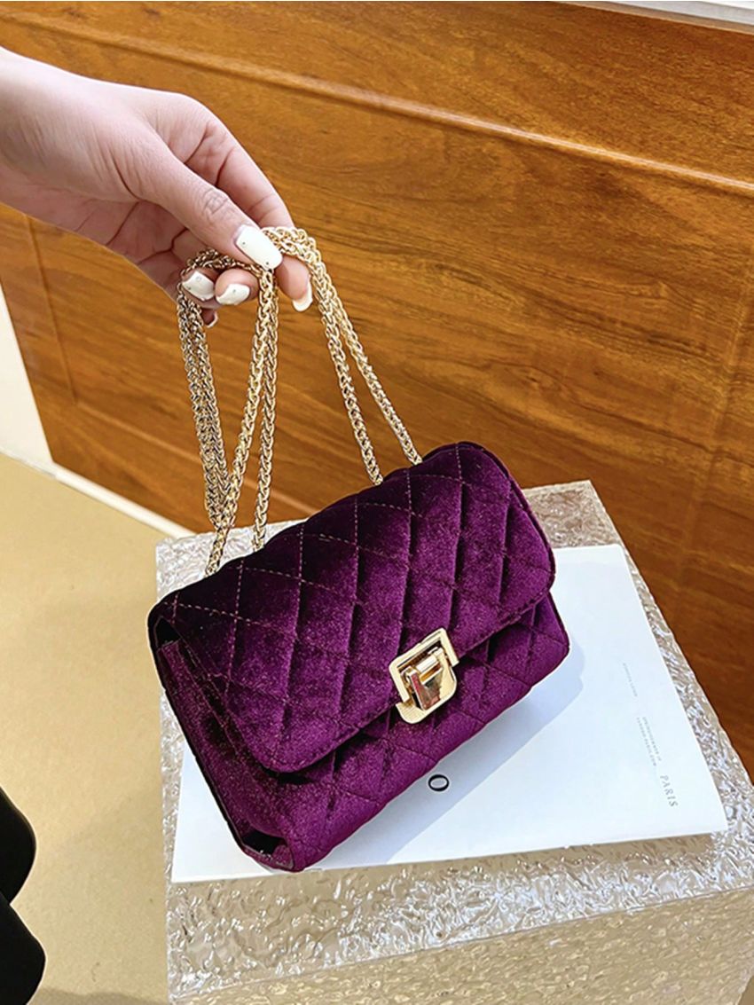 Quilted Square Bag Mini Flap