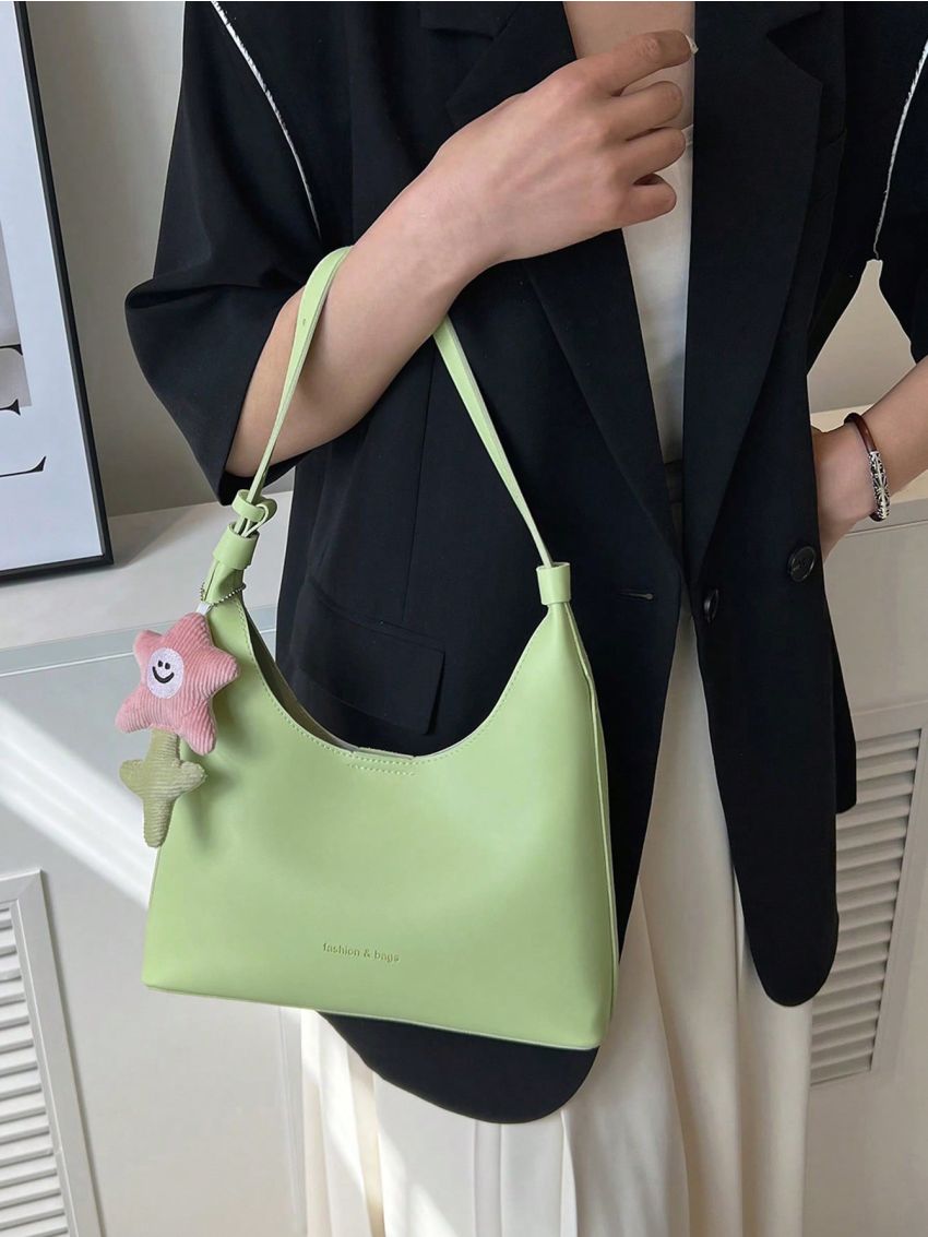 Medium Shoulder Bag Letter Embossed Detail