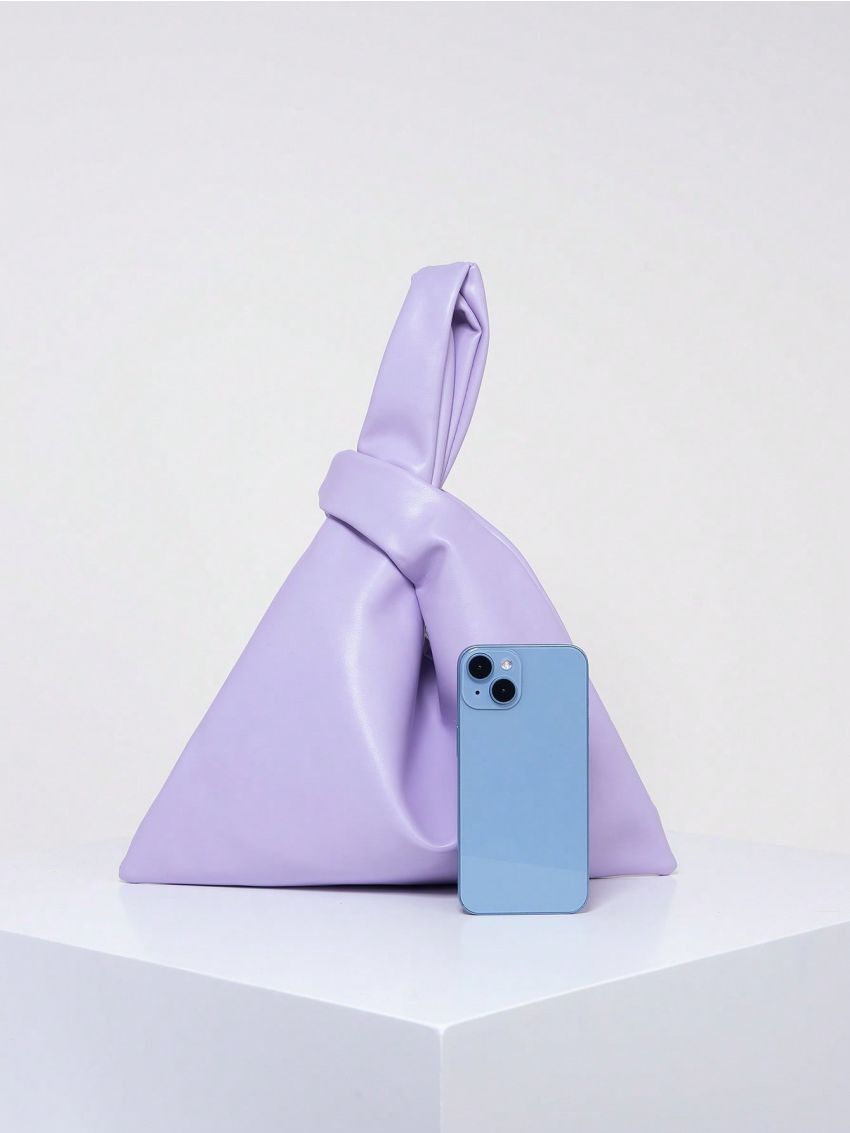 Small Minimalist Top Handle Bag Solid Color