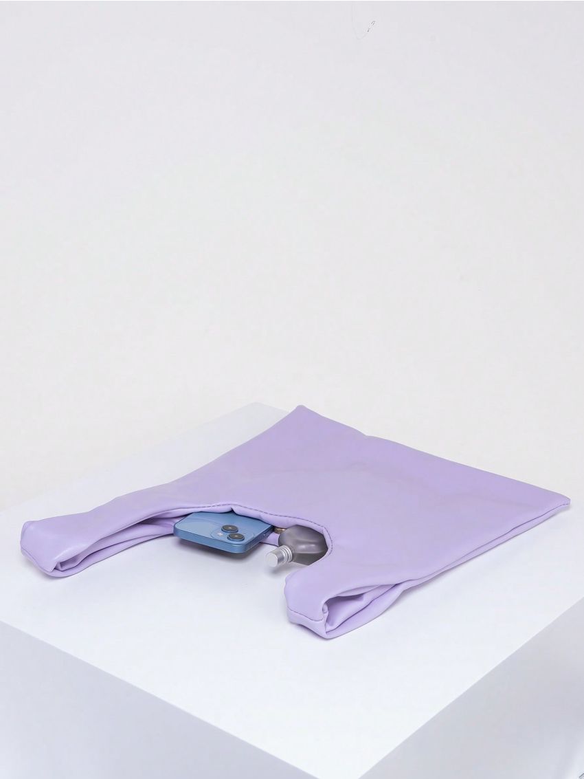 Small Minimalist Top Handle Bag Solid Color