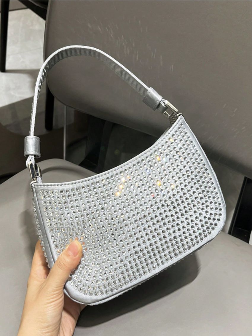 Rhinestone Evening Clutch Bag Purse Handbag Luxury Designer Hobo Shoulder Bag Shiny