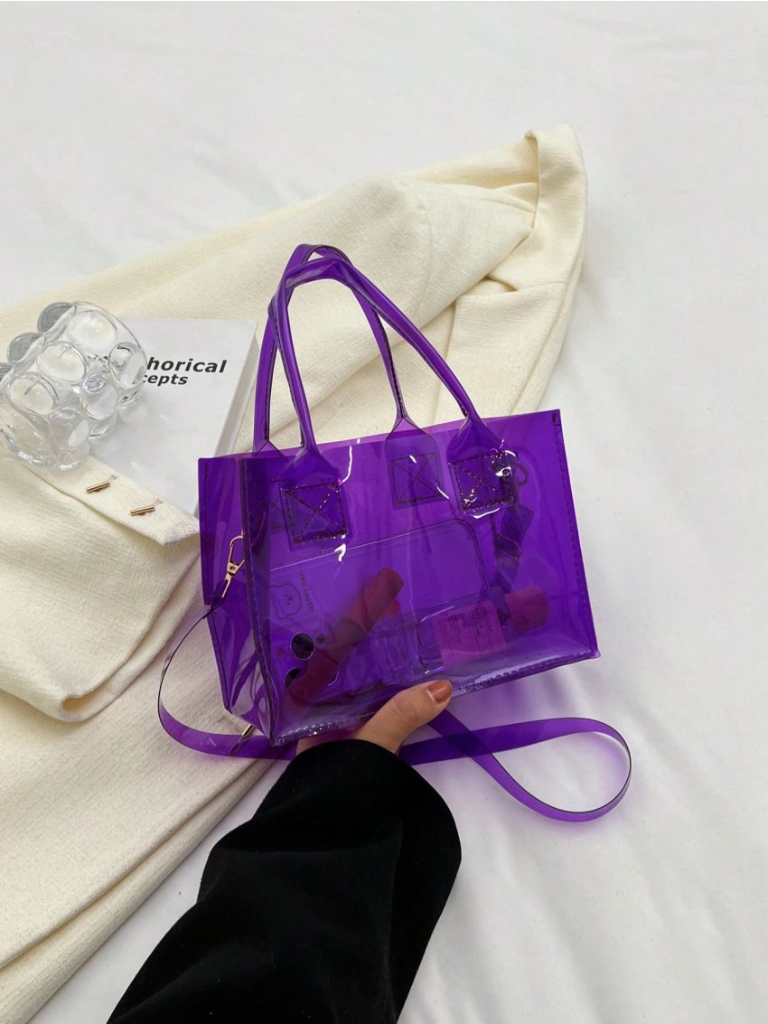 Mini Square Bag Double Handle PVC