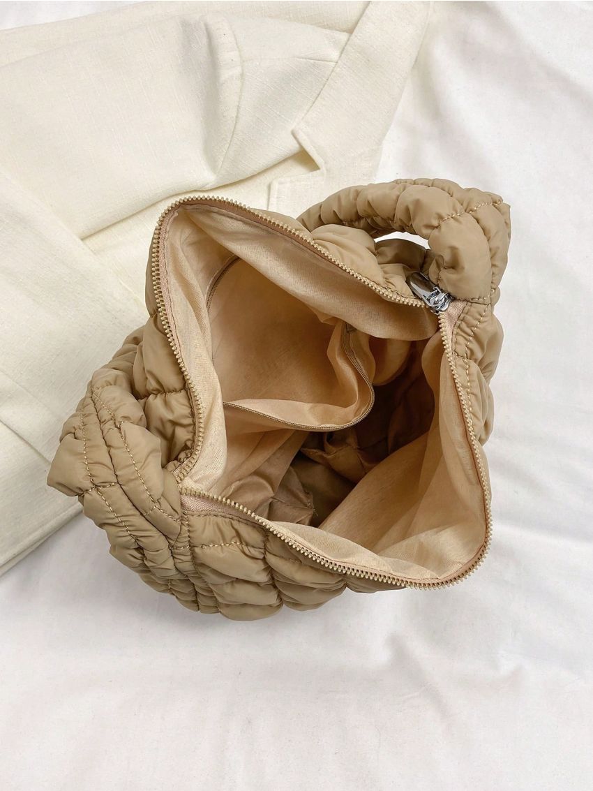 Large Capacity Hobo Bag Solid Color