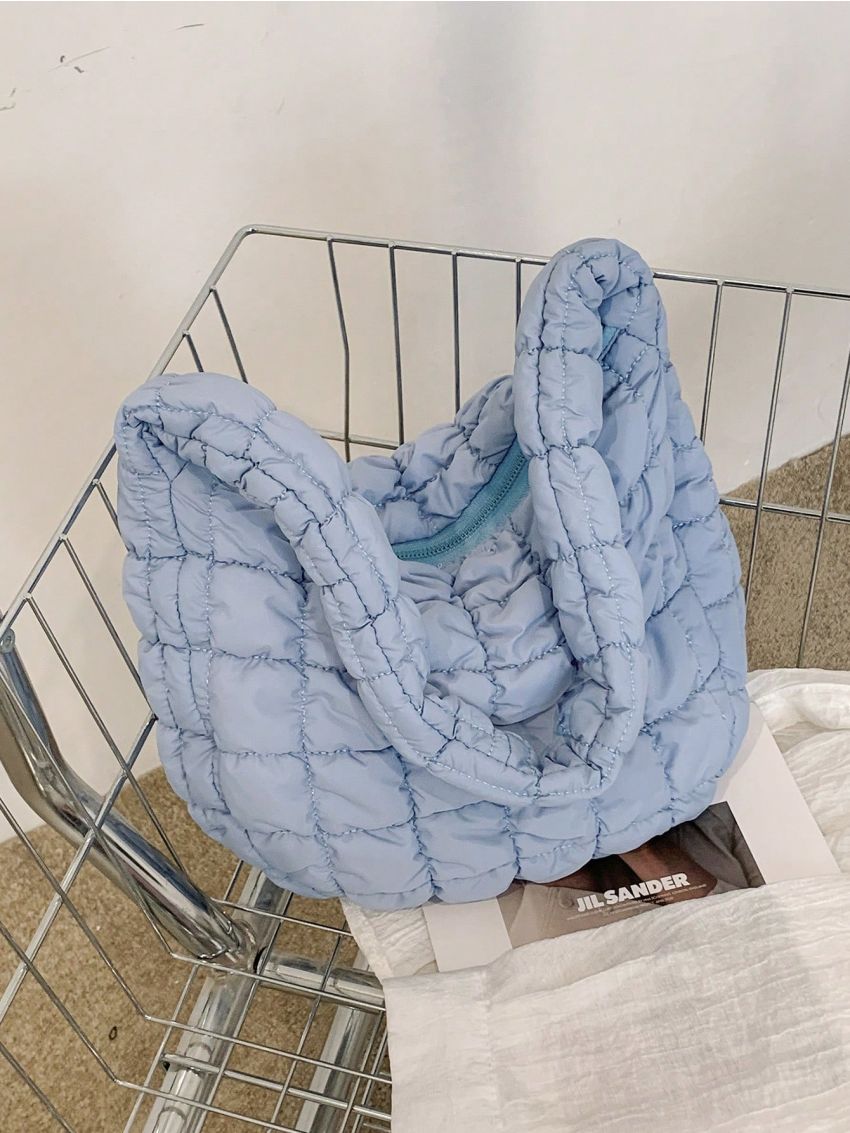 Large Capacity Hobo Bag Solid Color