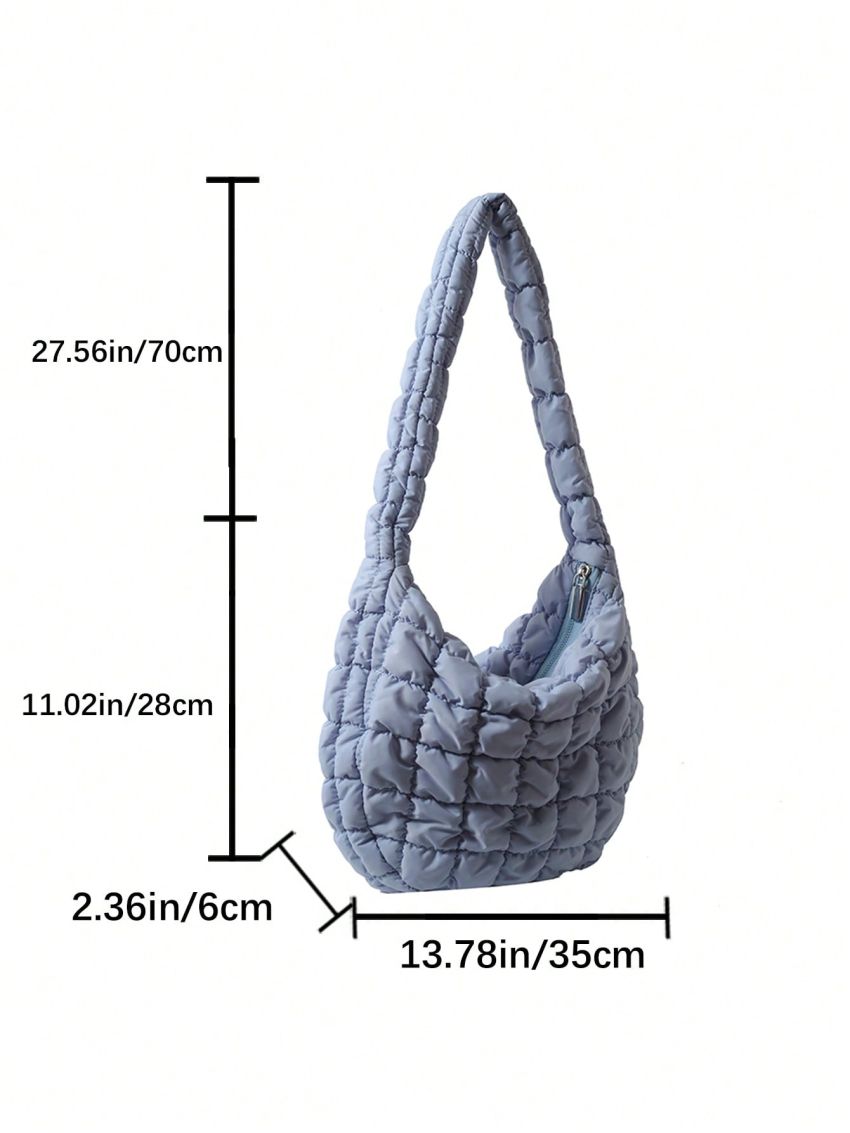 Large Capacity Hobo Bag Solid Color