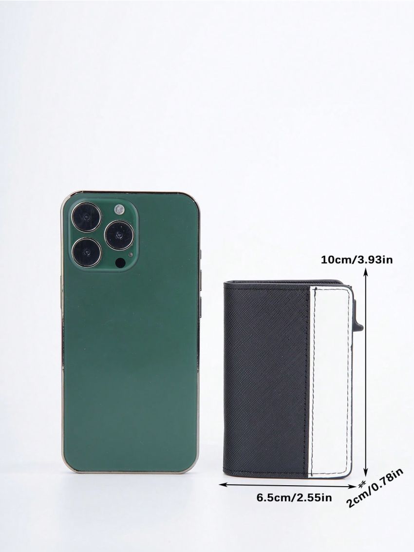 Colorblock Pop Out Card Holder Card Slot