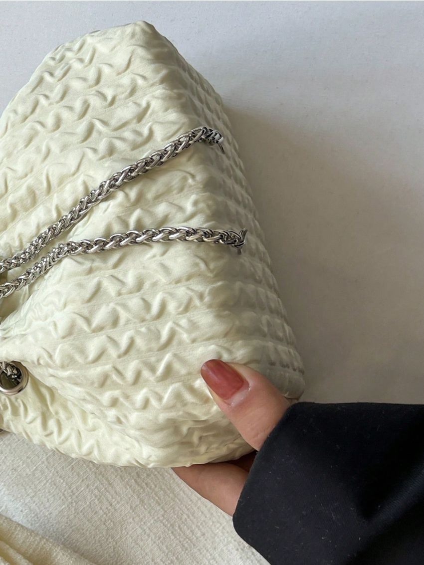 Minimalist Bucket Bag Mini Bow Decor