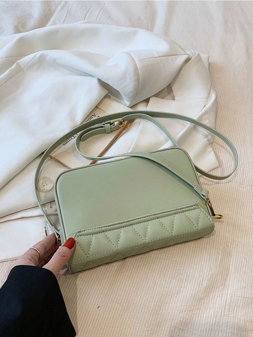 Quilted Square Bag Flap PU