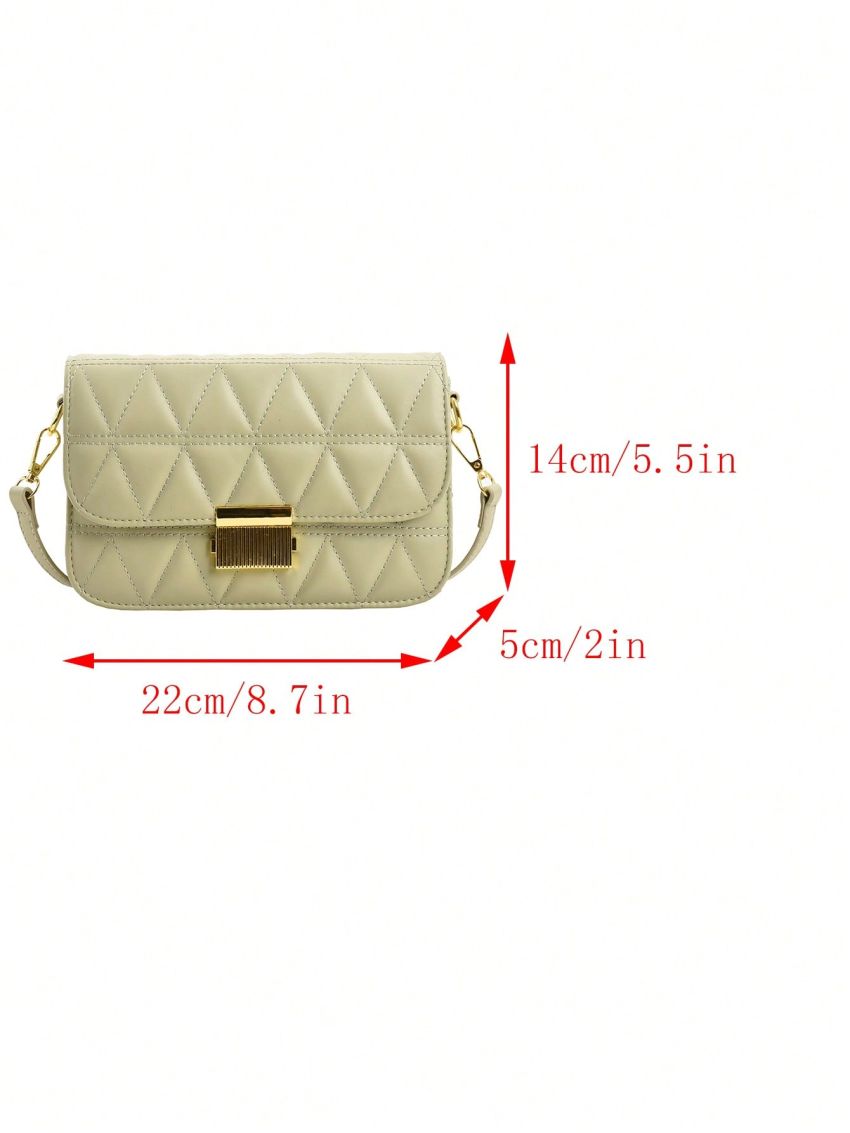 Quilted Square Bag Flap PU