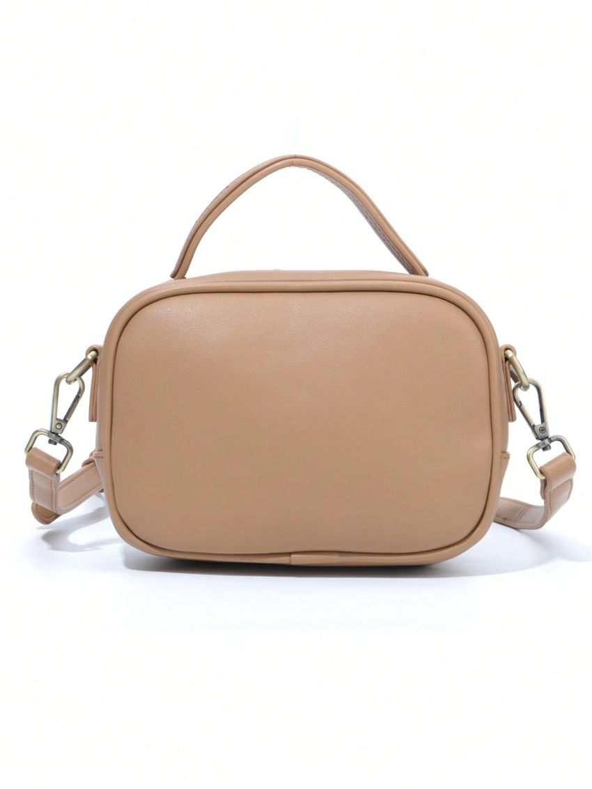 Mini Square Bag Push Lock PU