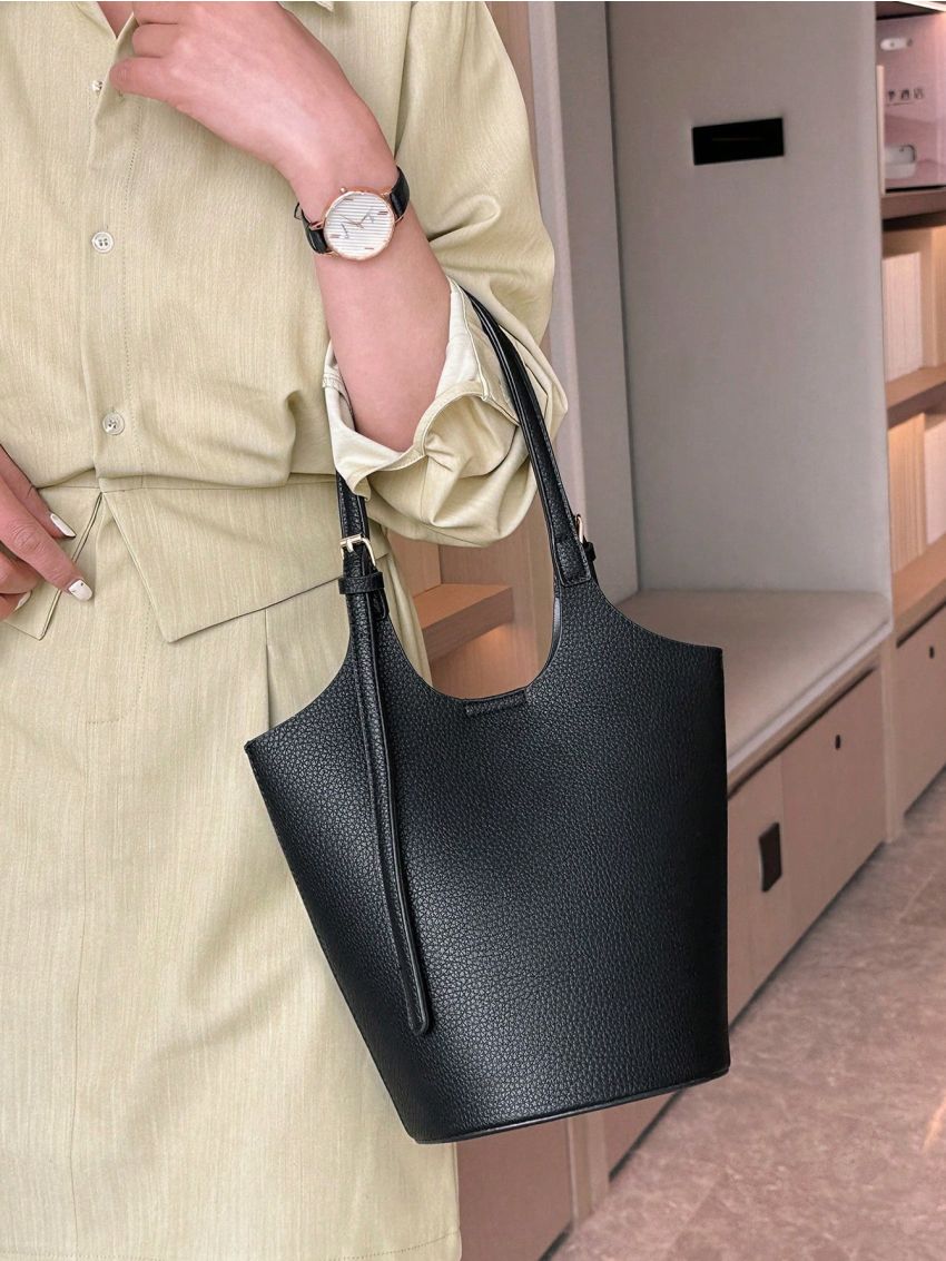 Medium Bucket Bag Solid Color