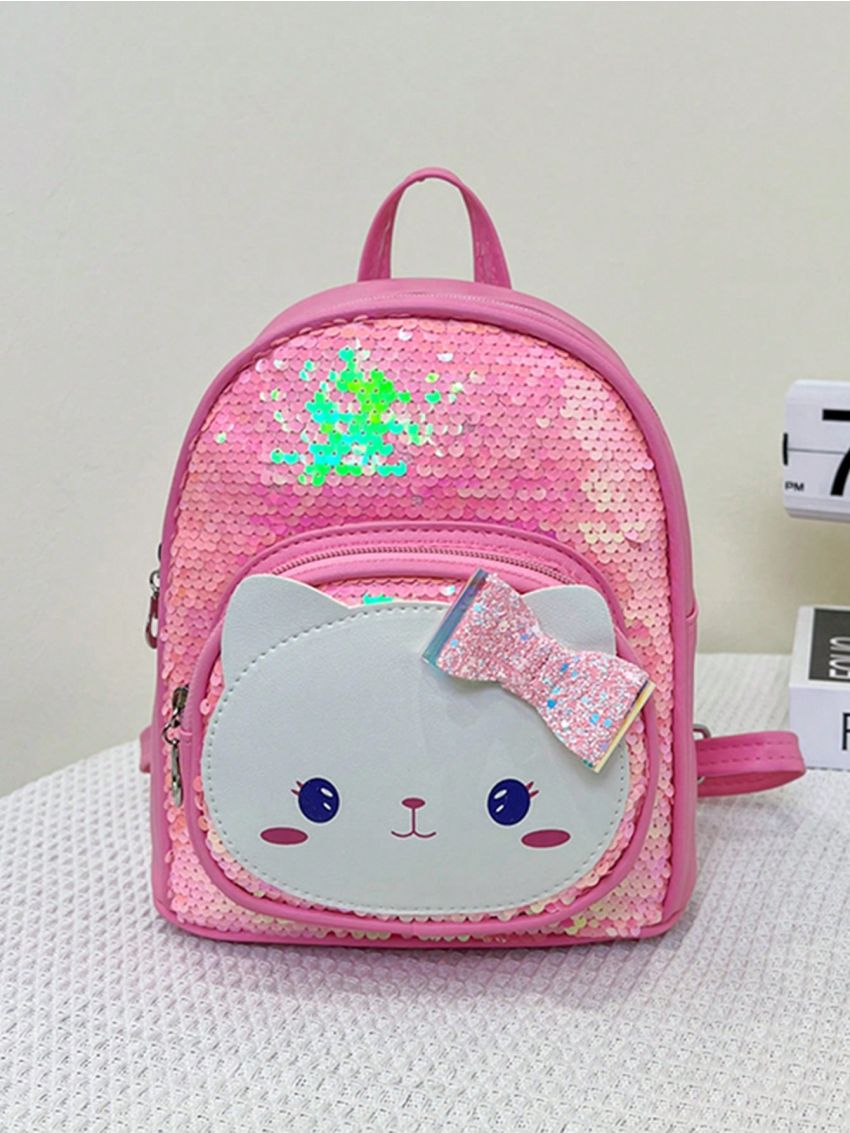 Cartoon Graphic Classic Backpack Sequin Decor Small