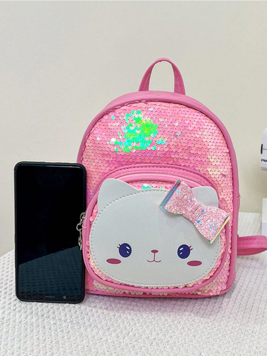 Cartoon Graphic Classic Backpack Sequin Decor Small