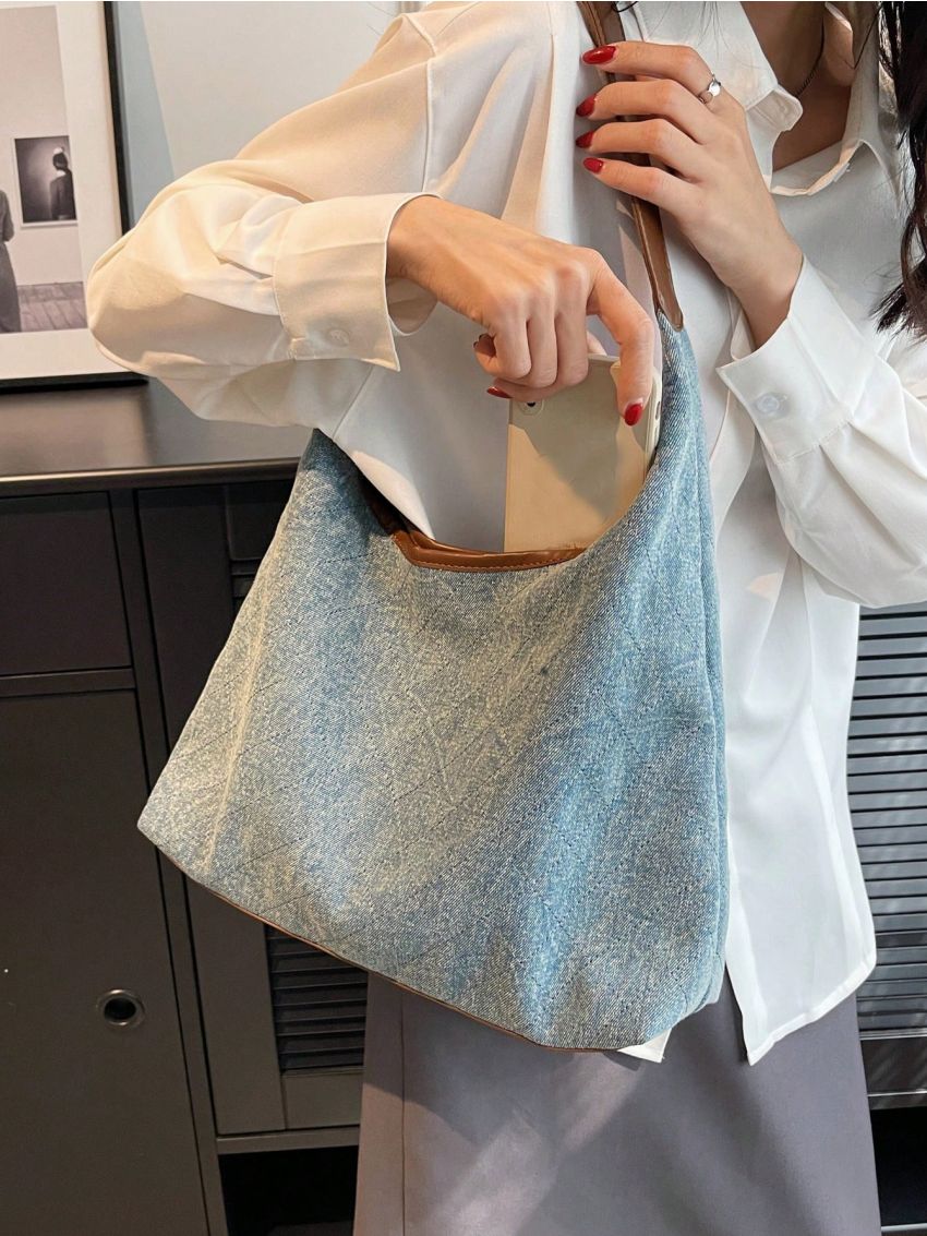 Minimalist Hobo Bag Medium Snap Button