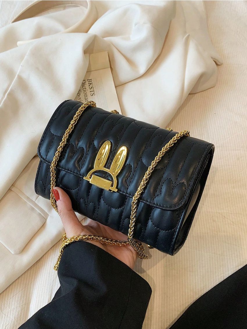 Quilted Square Bag Mini Flap