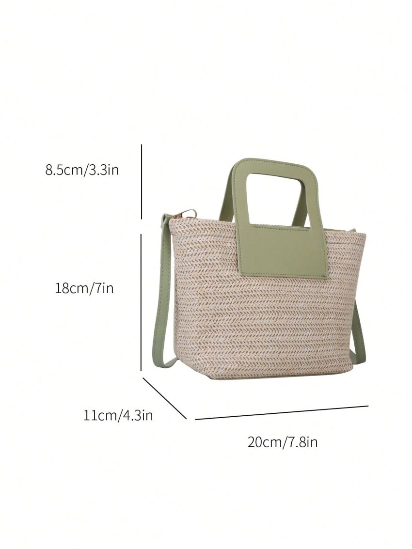 Double Handle Straw Bag Vacation