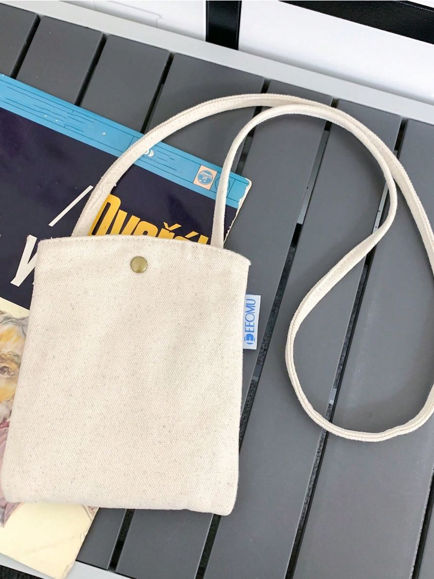 New Mini Letter Pattern Canvas Bag Mobile Phone Bag Diagonal Shoulder Bag