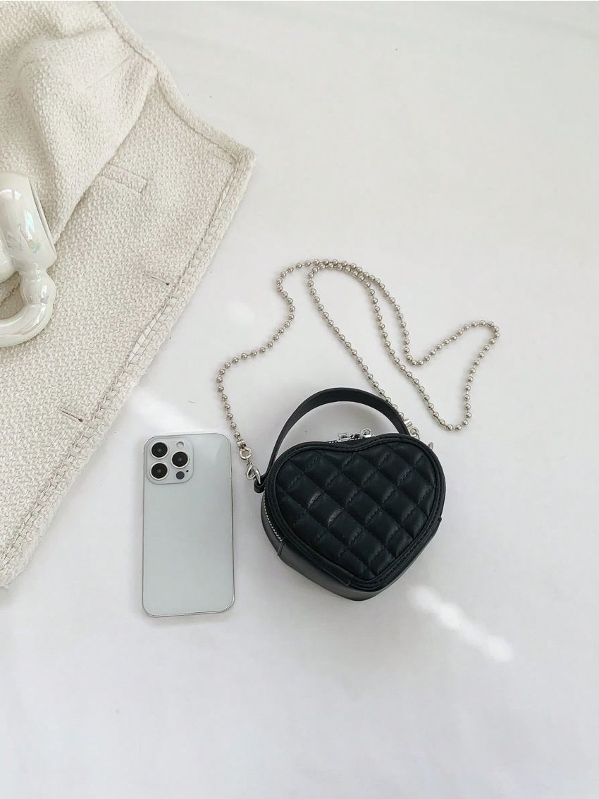 Mini Novelty Bag Quilted Chain Strap