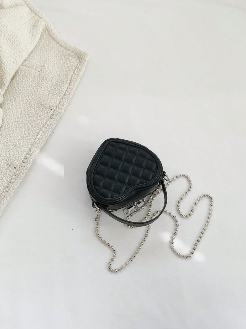 Mini Novelty Bag Quilted Chain Strap