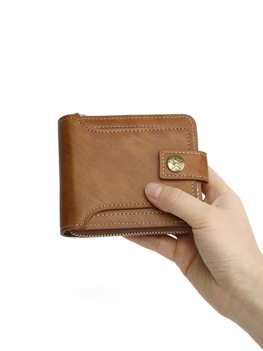 Minimalist Fashion Retro Business Style PU Wallet Coin Purse