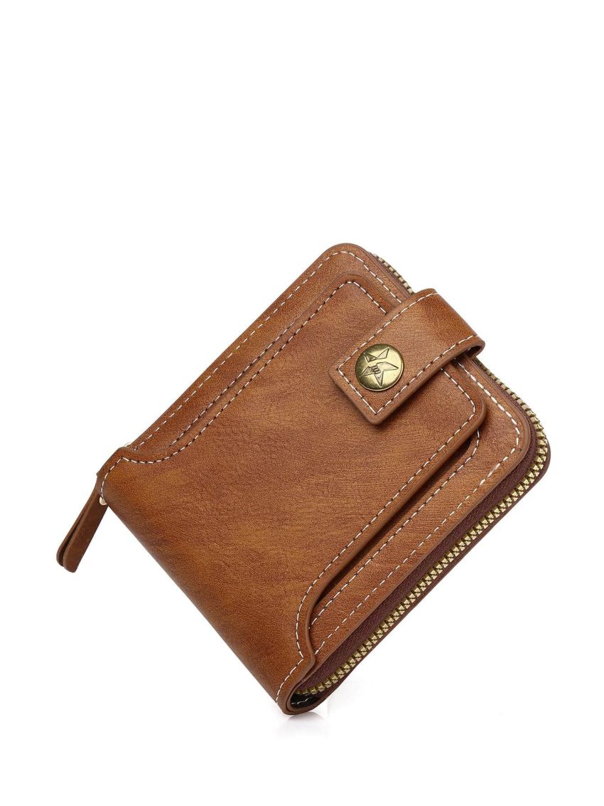 Minimalist Fashion Retro Business Style PU Wallet Coin Purse