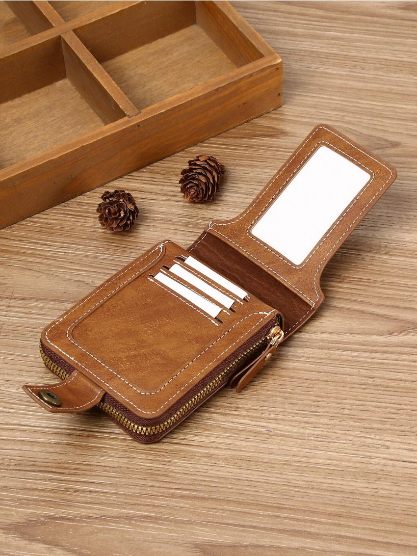 Minimalist Fashion Retro Business Style PU Wallet Coin Purse