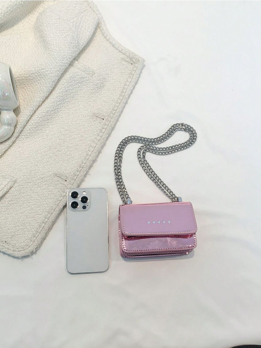 Mini Square Bag Star Pattern Chain Strap