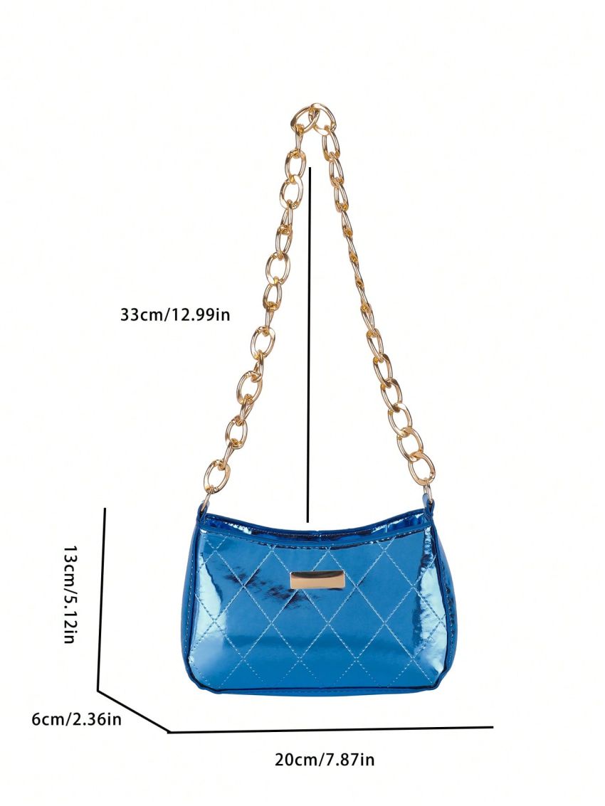 Mini Hobo Bag Stitch Detail Metallic PU Funky