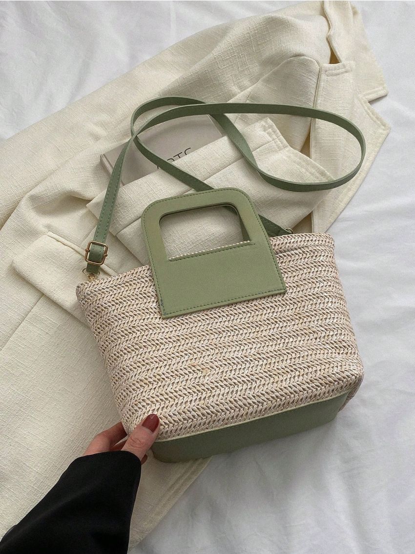 Double Handle Straw Bag Vacation