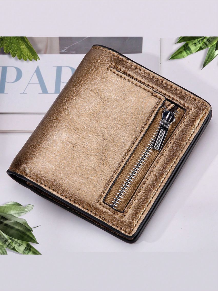 Women's PU Small Compact Bifold Pocket Wallet Ladies Mini Purse With Id Card Window